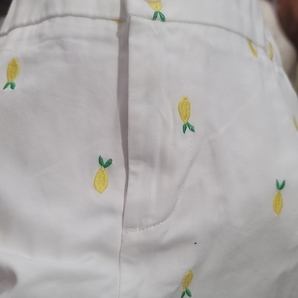 target merona plus size cotton shorts white yellow lemon green 16 - Picture 7 of 8